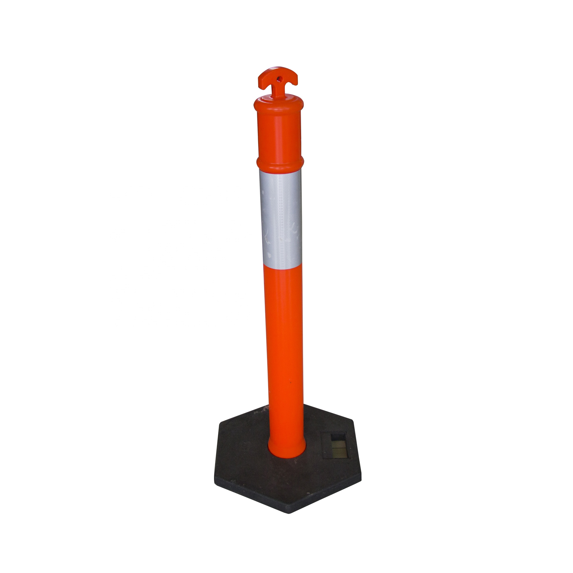 Avtagbar orange, garanterad kvalitet för vägmärke för trafikvarning med bas